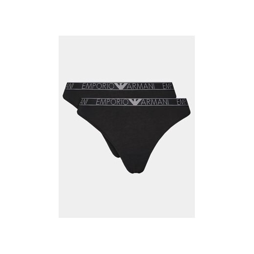 Emporio Armani Underwear Komplet 2 par stringów 163333 4R223 00020 Czarny ze sklepu MODIVO w kategorii Majtki damskie - zdjęcie 168655571