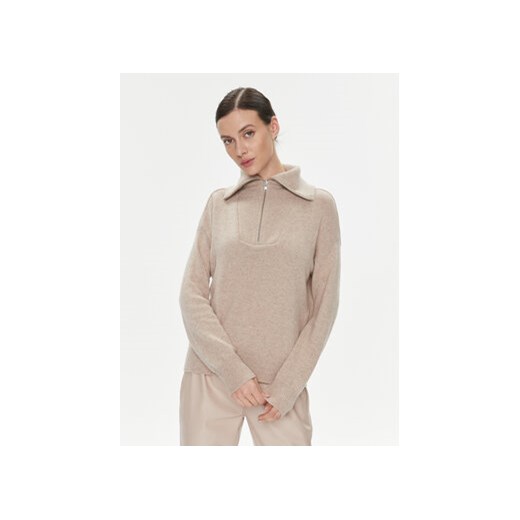 Marella Sweter Ruby1 2339460839200 Beżowy Regular Fit ze sklepu MODIVO w kategorii Swetry damskie - zdjęcie 168656301
