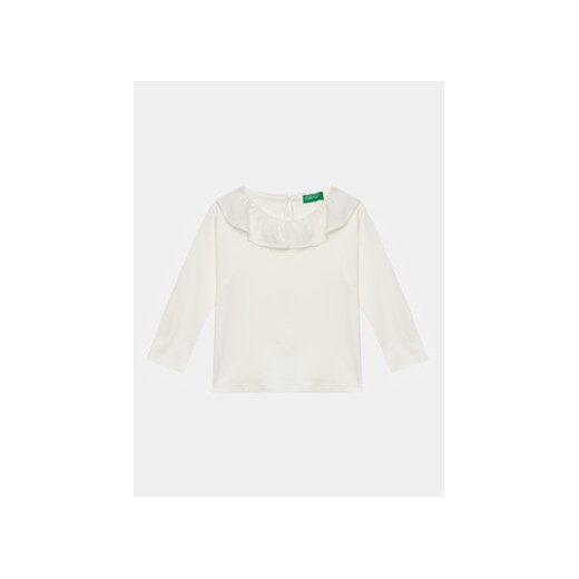 United Colors Of Benetton Bluzka 3P4ZG10AN Biały Regular Fit ze sklepu MODIVO w kategorii Bluzki dziewczęce - zdjęcie 168656340