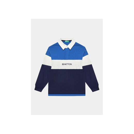 United Colors Of Benetton Polo 32HJC300Y Niebieski Regular Fit ze sklepu MODIVO w kategorii T-shirty chłopięce - zdjęcie 168656740