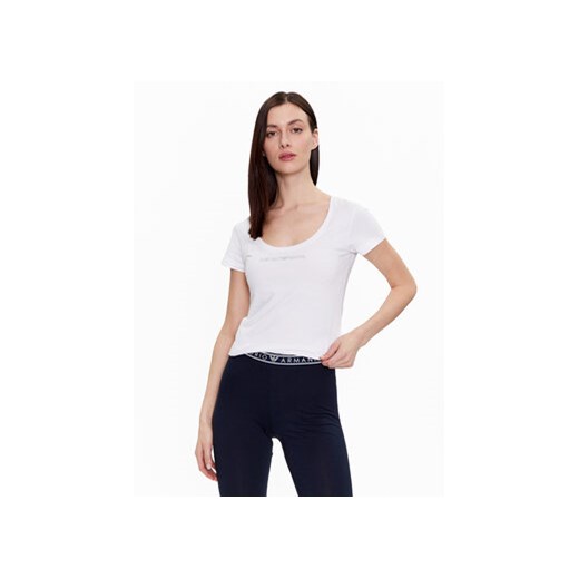Emporio Armani Underwear T-Shirt 163377 3R223 00010 Biały Regular Fit ze sklepu MODIVO w kategorii Bluzki damskie - zdjęcie 168656880