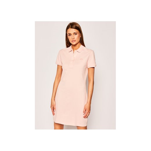 Lacoste Sukienka codzienna EF5473 Różowy Slim Fit ze sklepu MODIVO w kategorii Sukienki - zdjęcie 168656973