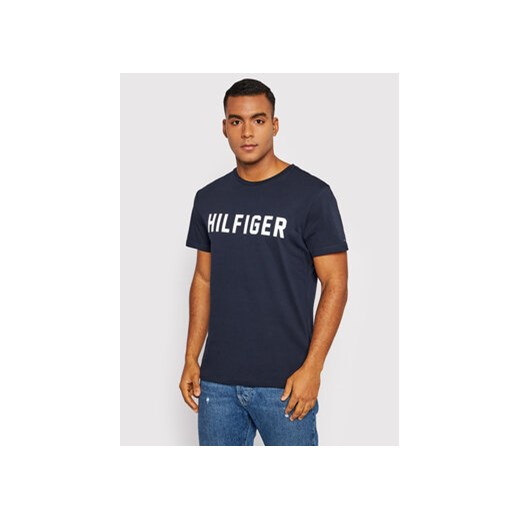 Tommy Hilfiger T-Shirt Ss Tee UM0UM02011 Granatowy Regular Fit ze sklepu MODIVO w kategorii T-shirty męskie - zdjęcie 168658282
