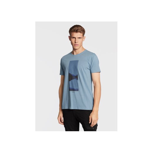 Solid T-Shirt Carchie 21107224 Niebieski Regular Fit ze sklepu MODIVO w kategorii T-shirty męskie - zdjęcie 168658473