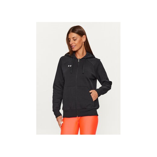 Under Armour Bluza Ua Rival Fleece Fz Hoodie 1379497 Czarny Loose Fit ze sklepu MODIVO w kategorii Bluzy damskie - zdjęcie 168658650