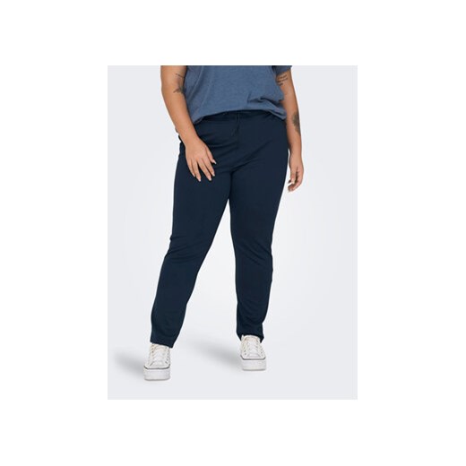 ONLY Carmakoma Spodnie materiałowe Goldtrash 15174938 Niebieski Regular Fit ze sklepu MODIVO w kategorii Spodnie damskie - zdjęcie 168658973