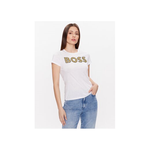 Boss T-Shirt 50484646 Biały Slim Fit ze sklepu MODIVO w kategorii Bluzki damskie - zdjęcie 168659144