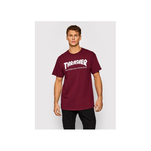 Thrasher T-Shirt Skatemag Bordowy Regular Fit ze sklepu MODIVO w kategorii T-shirty męskie - zdjęcie 168659222