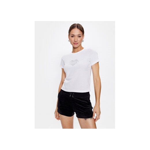 Juicy Couture T-Shirt Haylee JCMCT223256 Biały Regular Fit ze sklepu MODIVO w kategorii Bluzki damskie - zdjęcie 168659423