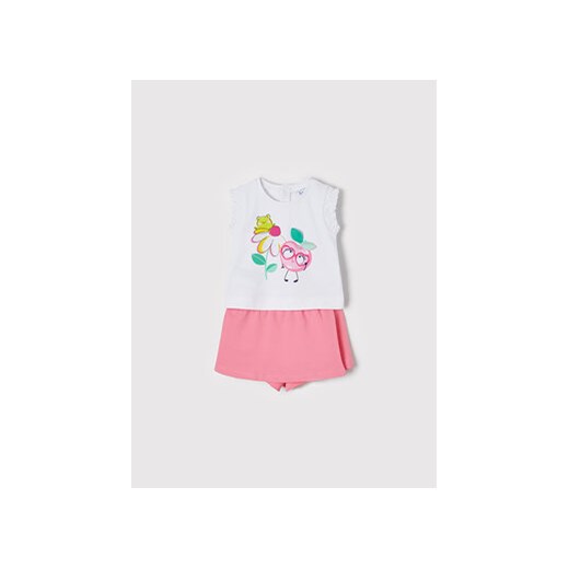 Mayoral Komplet t-shirt i szorty sportowe 1241 Biały Regular Fit ze sklepu MODIVO w kategorii Komplety niemowlęce - zdjęcie 168659520
