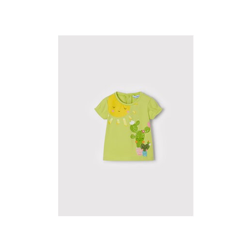 Mayoral T-Shirt 1034 Zielony Regular Fit ze sklepu MODIVO w kategorii Bluzki dziewczęce - zdjęcie 168660040