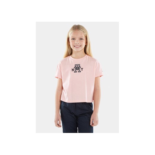 Tommy Hilfiger T-Shirt KG0KG07437 D Różowy Regular Fit ze sklepu MODIVO w kategorii Bluzki dziewczęce - zdjęcie 168660251