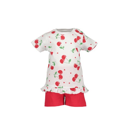 Blue Seven Komplet t-shirt i spodenki 914513 X Czerwony Regular Fit ze sklepu MODIVO w kategorii Komplety niemowlęce - zdjęcie 168660300