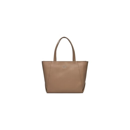 Calvin Klein Torebka Re-Lock Seasonal Shopper Lg K60K611334 Beżowy ze sklepu MODIVO w kategorii Torby Shopper bag - zdjęcie 168660440