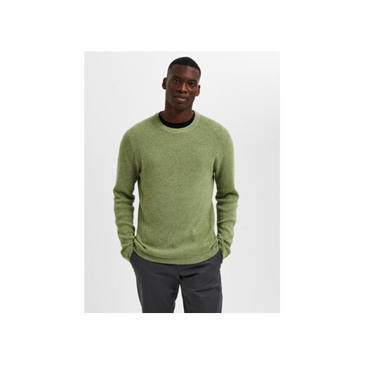 Selected Homme Sweter Rocks 16079776 Zielony Regular Fit ze sklepu MODIVO w kategorii Swetry męskie - zdjęcie 168660734