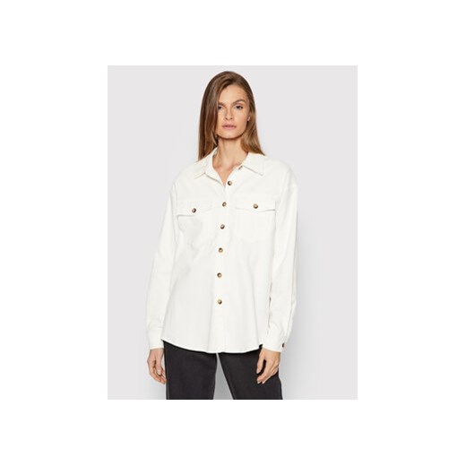 NA-KD Koszula Corduroy 1014-001197-0001-581 Biały Relaxed Fit ze sklepu MODIVO w kategorii Koszule damskie - zdjęcie 168660953
