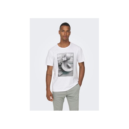 Only & Sons T-Shirt 22026378 Biały Regular Fit ze sklepu MODIVO w kategorii T-shirty męskie - zdjęcie 168661124