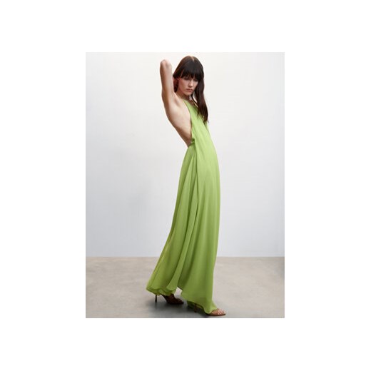 Mango Sukienka koktajlowa Yellow 47055878 Zielony Regular Fit Mango L MODIVO