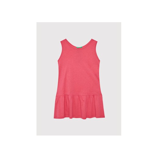 United Colors Of Benetton Sukienka letnia 3Q220V001 Różowy Relaxed Fit United Colors Of Benetton 120 promocja MODIVO