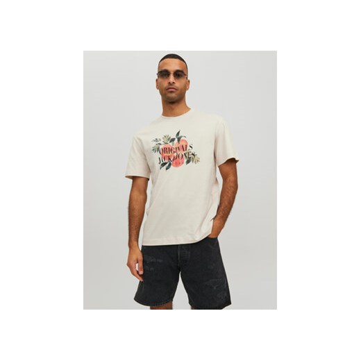 Jack&Jones T-Shirt Flores 12228775 Beżowy Relaxed Fit ze sklepu MODIVO w kategorii T-shirty męskie - zdjęcie 168661722