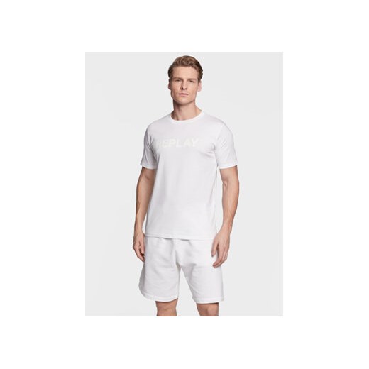 Replay T-Shirt M6462.000.23188P Biały Regular Fit ze sklepu MODIVO w kategorii T-shirty męskie - zdjęcie 168661904