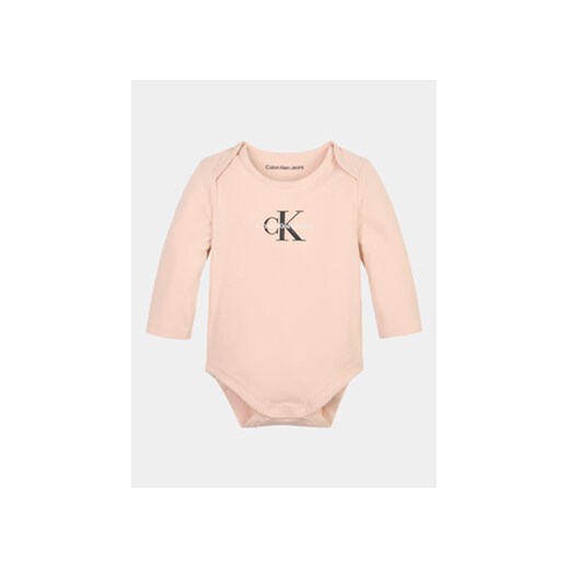 Calvin Klein Jeans Body dziecięce IN0IN00033 Różowy ze sklepu MODIVO w kategorii Body niemowlęce - zdjęcie 168662131