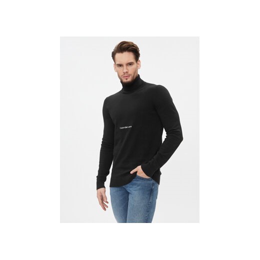 Calvin Klein Jeans Golf J30J324325 Czarny Slim Fit S promocja MODIVO