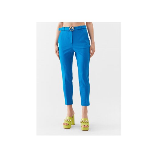 Pinko Spodnie materiałowe 100309 A0KD Niebieski Regular Fit ze sklepu MODIVO w kategorii Spodnie damskie - zdjęcie 168662454