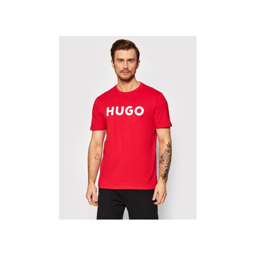 Hugo T-Shirt Dulivio 50467556 Czerwony Regular Fit ze sklepu MODIVO w kategorii T-shirty męskie - zdjęcie 168663703