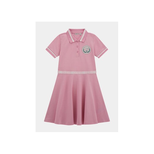 Guess Sukienka codzienna J4RK18 KC3J0 Różowy Regular Fit ze sklepu MODIVO w kategorii Sukienki dziewczęce - zdjęcie 168664081