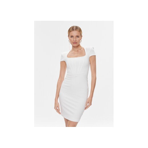 Marciano Guess Sukienka koktajlowa 4RGK67 6375Z Biały Slim Fit ze sklepu MODIVO w kategorii Sukienki - zdjęcie 168664122