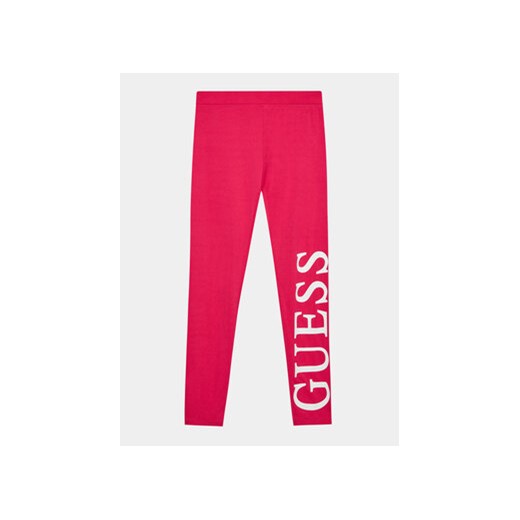 Guess Legginsy J3YB00 KBSV0 Różowy Slim Fit ze sklepu MODIVO w kategorii Spodnie dziewczęce - zdjęcie 168664184