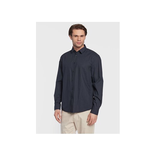 Sisley Koszula 5QNUSQ018 Granatowy Regular Fit ze sklepu MODIVO w kategorii Koszule męskie - zdjęcie 168664352