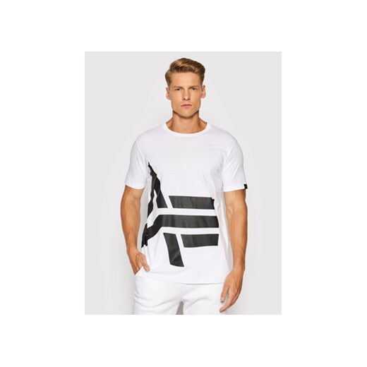 Alpha Industries T-Shirt Side Logo 118508 Biały Regular Fit ze sklepu MODIVO w kategorii T-shirty męskie - zdjęcie 168664492