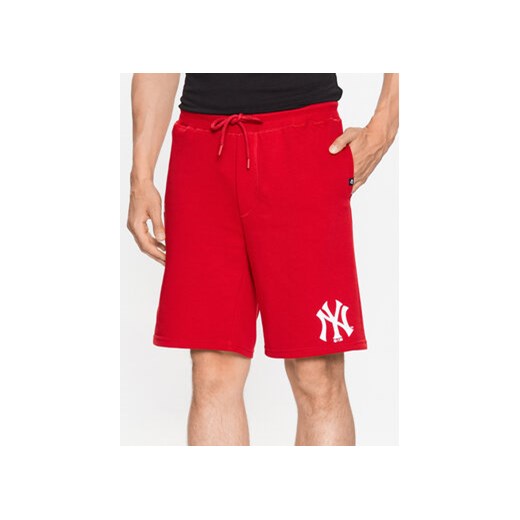 47 Brand Szorty sportowe New York Yankees Imprint 47 Helix Shorts Czerwony Regular Fit ze sklepu MODIVO w kategorii Spodenki męskie - zdjęcie 168664980