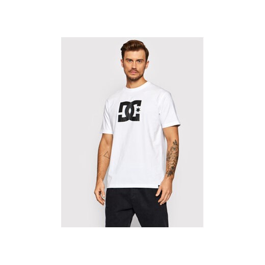 DC T-Shirt Star ADYZT04985 Biały Classic Fit M MODIVO