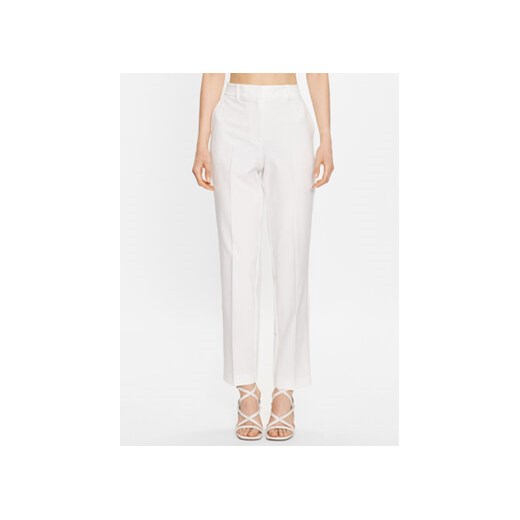 Selected Femme Spodnie materiałowe 16088026 Biały Straight Fit ze sklepu MODIVO w kategorii Spodnie damskie - zdjęcie 168665200
