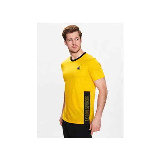 Le Coq Sportif T-Shirt 2310027 Żółty Regular Fit ze sklepu MODIVO w kategorii T-shirty męskie - zdjęcie 168665460