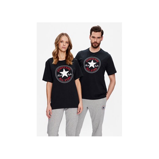 Converse T-Shirt Unisex Go To All Star Patch 10025459-A01 Czarny Standard Fit ze sklepu MODIVO w kategorii Bluzki damskie - zdjęcie 168665571