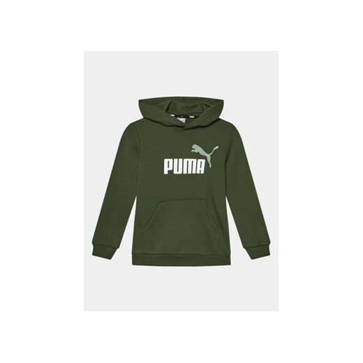 Puma Bluza Ess+ 2 Col Big Logo 586987 Zielony Regular Fit ze sklepu MODIVO w kategorii Bluzy chłopięce - zdjęcie 168665691