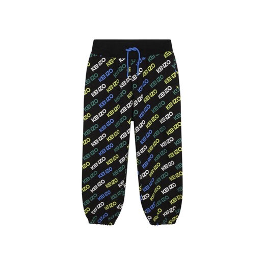 Kenzo Kids Spodnie dresowe K24291 S Czarny Regular Fit ze sklepu MODIVO w kategorii Spodnie chłopięce - zdjęcie 168665714
