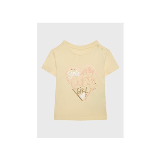 Guess T-Shirt A3GI01 K6YW1 Żółty Regular Fit ze sklepu MODIVO w kategorii Koszulki niemowlęce - zdjęcie 168666052