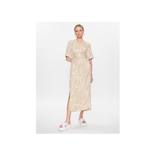 Calvin Klein Sukienka codzienna Wave Print K20K205222 Beżowy Regular Fit ze sklepu MODIVO w kategorii Sukienki - zdjęcie 168666162
