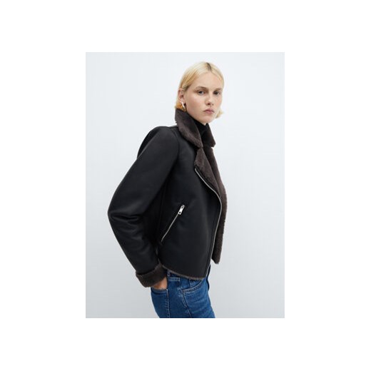 Mango Kożuch Cadi 57075952 Czarny Regular Fit Mango S MODIVO
