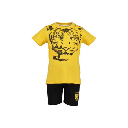 Blue Seven Komplet t-shirt i spodenki 826023 X Żółty Regular Fit ze sklepu MODIVO w kategorii Komplety chłopięce - zdjęcie 168666431