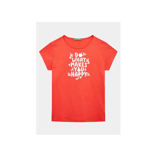 United Colors Of Benetton T-Shirt 3096G1095 Czerwony Regular Fit ze sklepu MODIVO w kategorii Koszulki niemowlęce - zdjęcie 168667983