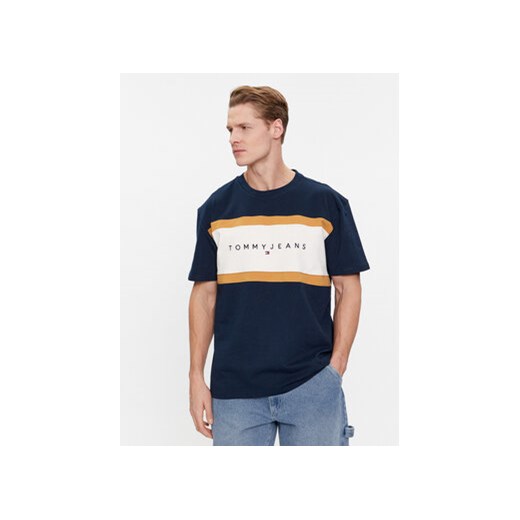Tommy Jeans T-Shirt DM0DM18427 Granatowy Regular Fit ze sklepu MODIVO w kategorii T-shirty męskie - zdjęcie 168668010