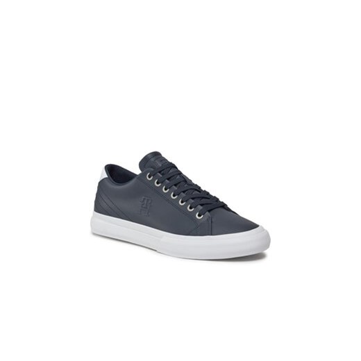 Tommy Hilfiger Sneakersy Th Hi Vulc Street Low Lth Ess FM0FM04896 Niebieski Tommy Hilfiger 43 MODIVO