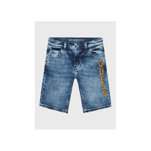 Guess Szorty jeansowe L3GD13 D4GV0 Niebieski Regular Fit ze sklepu MODIVO w kategorii Spodenki chłopięce - zdjęcie 168668143