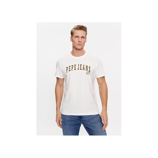 Pepe Jeans T-Shirt Ronell PM508707 Biały Regular Fit ze sklepu MODIVO w kategorii T-shirty męskie - zdjęcie 168668432